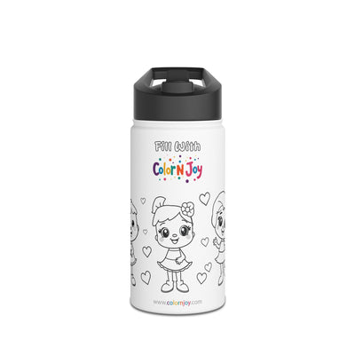 Poppy Playtime Coloring Water Bottle | Eco-Friendly Stainless Steel Drinkware | Encourages Active Play & Reduces Screen Time