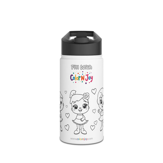 Poppy Playtime Coloring Water Bottle | Eco-Friendly Stainless Steel Drinkware | Encourages Active Play & Reduces Screen Time