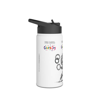 Chucky Coloring Water Bottle | Spooky Halloween Activity | Eco-Friendly Stainless Steel | Reduces Screen Time