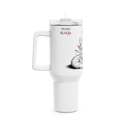 Bookworm Witch Colorable Mug – 40oz Halloween Reading Theme | Color N Joy