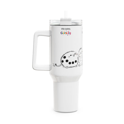 Smiling Critters Colorable Travel Mug – Friendly Kids Tumbler | Ages 4-10 Gift