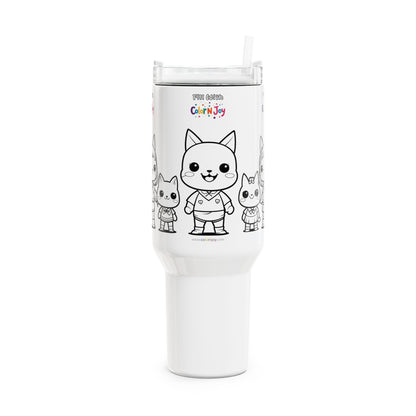 Retro & Anime Video Game Character Tumbler – Colorable Travel Mug