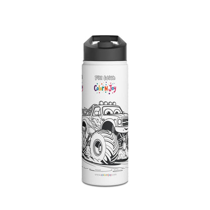 Blaze Coloring Water Bottle | Eco-Friendly Stainless Steel | Blaze Monster Machine Coloring Pages Free Download