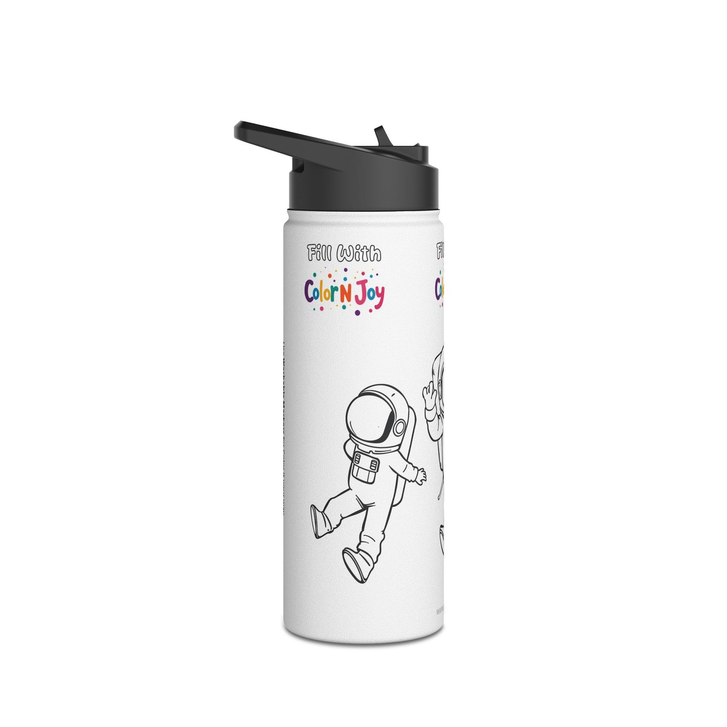 Among Us Coloring Water Bottle | Eco-Friendly Stainless Steel Drinkware | Impostor & Hats Theme | Reduces Screen Time