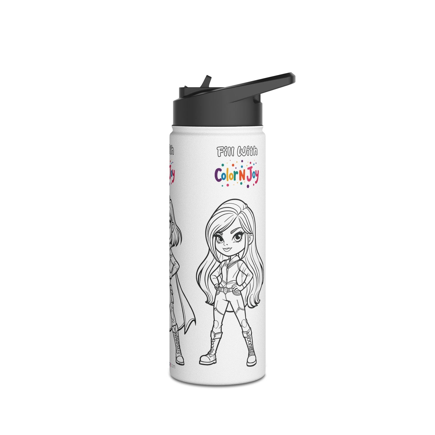 Descendants Coloring Water Bottle | Eco-Friendly Stainless Steel Gift | Screen-Free Creative Fun with Descendants Coloring Pages