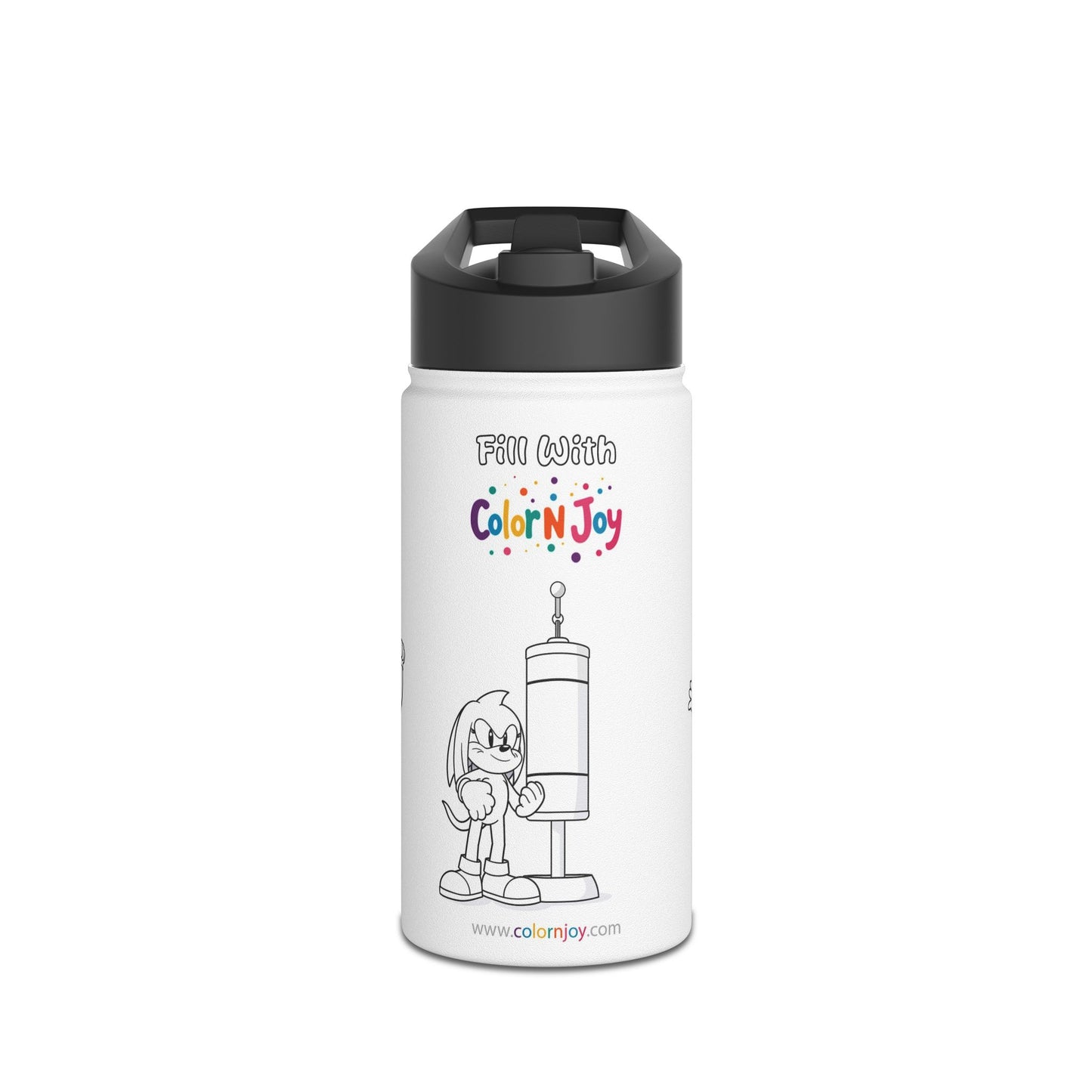 Red Warrior Coloring Water Bottle | Action Hero Designs | Eco-Friendly Stainless Steel | Reduces Screen Time