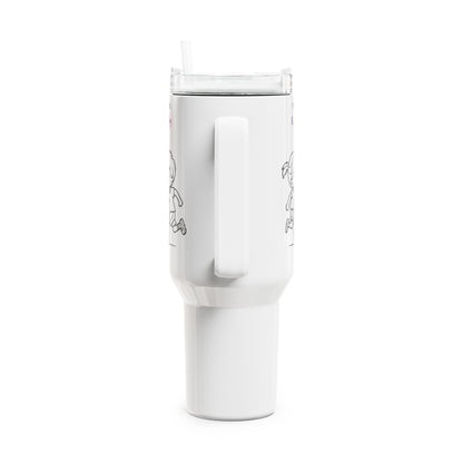 Buddy Football Tumbler – Two Kids Playing | 40oz Colorable Travel Mug