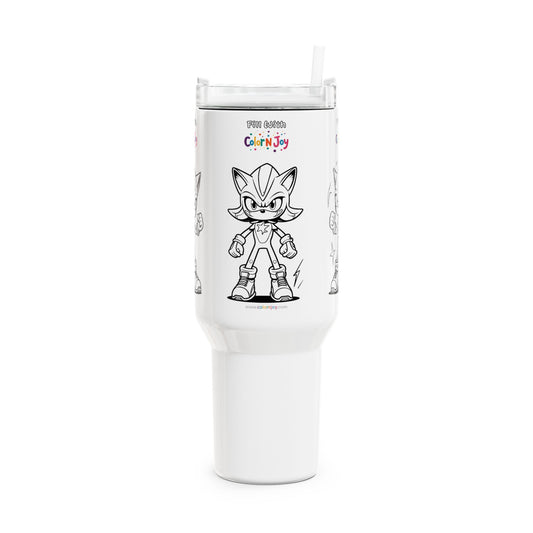 Spike Runner & Blaze Bolt Anime Tumbler – Colorable Kids Travel Mug