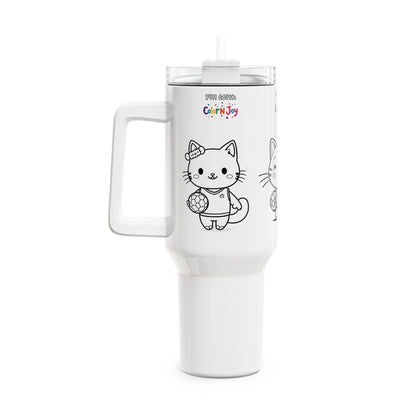 Kitty Kickers Football Tumbler – 3 Cute Kittens Playing Travel Mug