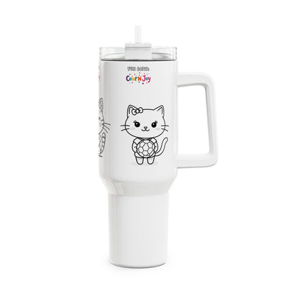 Kitty Kickers Football Tumbler – 3 Cute Kittens Playing Travel Mug