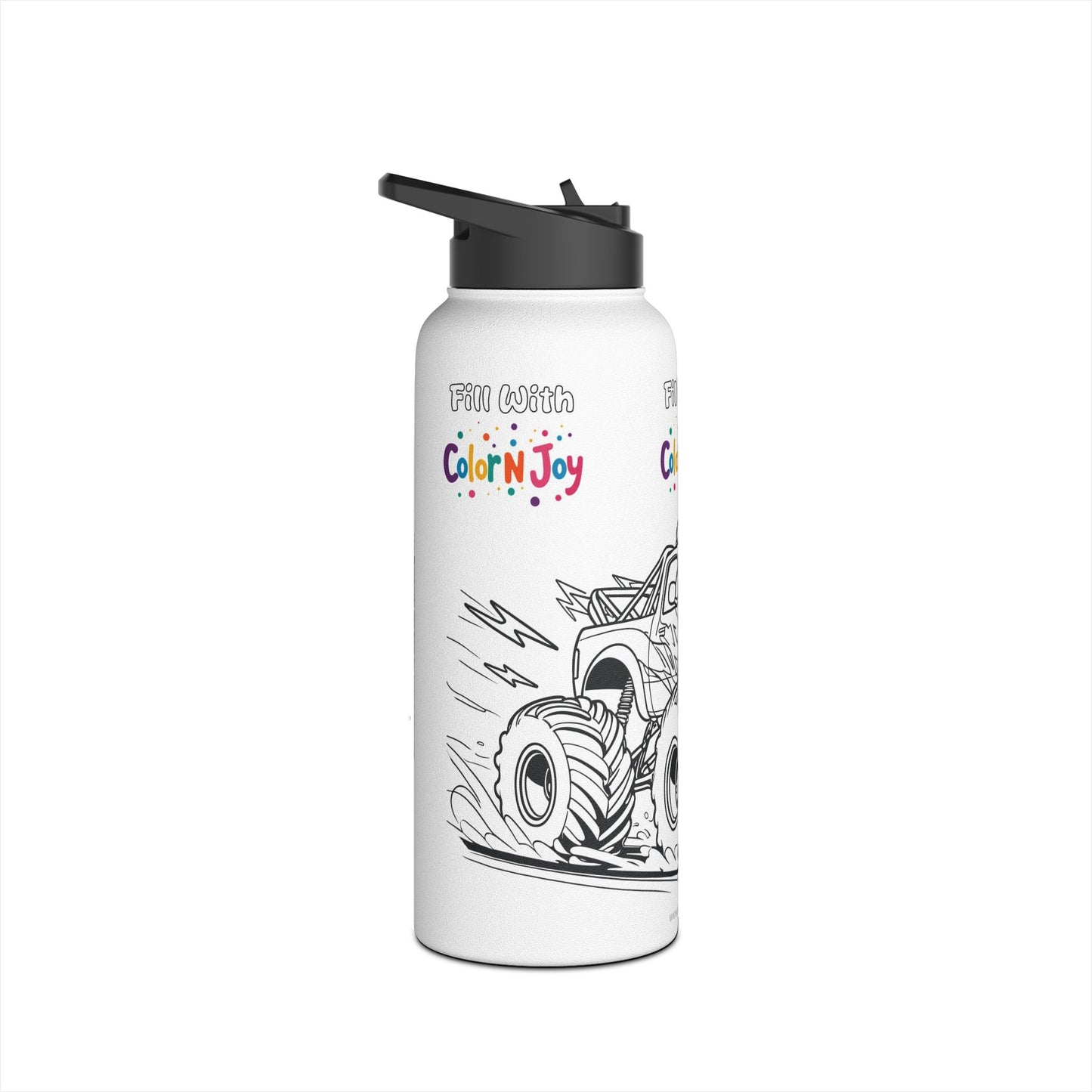Blaze Coloring Water Bottle | Eco-Friendly Stainless Steel | Blaze Monster Machine Coloring Pages Free Download