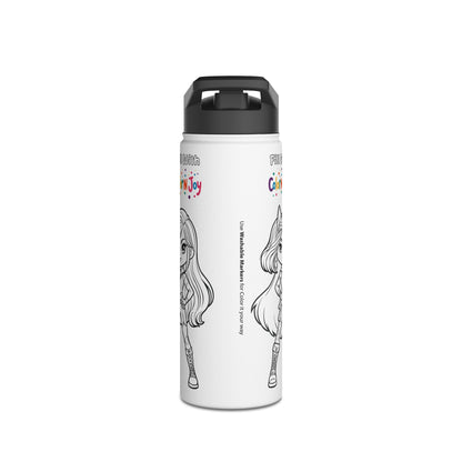 Descendants Coloring Water Bottle | Eco-Friendly Stainless Steel Gift | Screen-Free Creative Fun with Descendants Coloring Pages