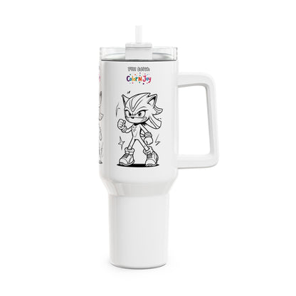 Spike Runner & Blaze Bolt Anime Tumbler – Colorable Kids Travel Mug