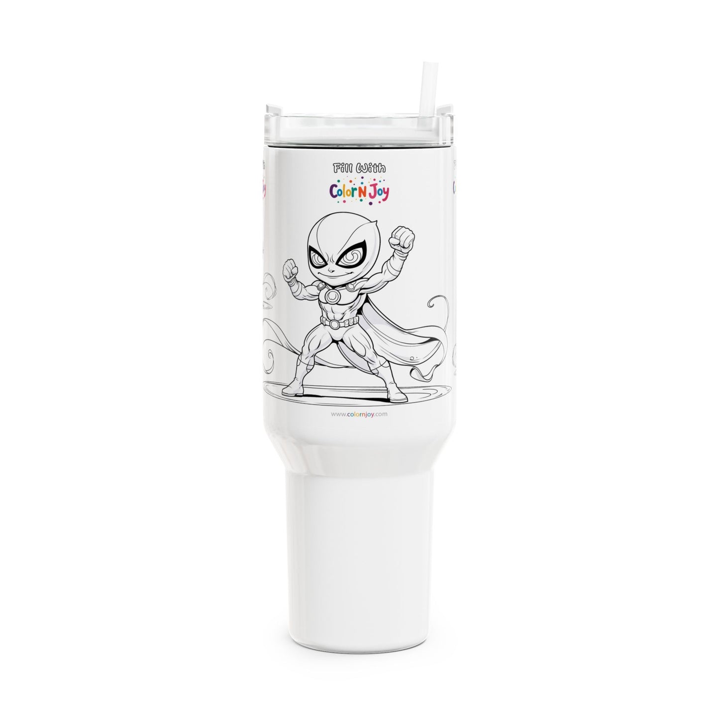 Symbiote Hero Travel Mug – Colorable Kids Tumbler | Gift for Ages 4-10
