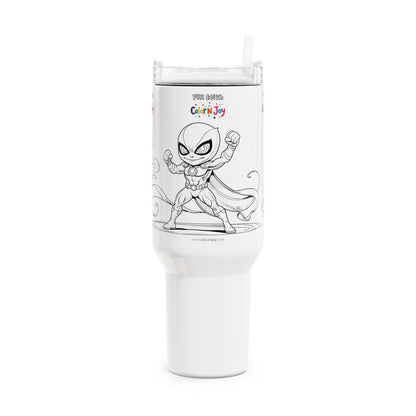 Symbiote Hero Travel Mug – Colorable Kids Tumbler | Gift for Ages 4-10