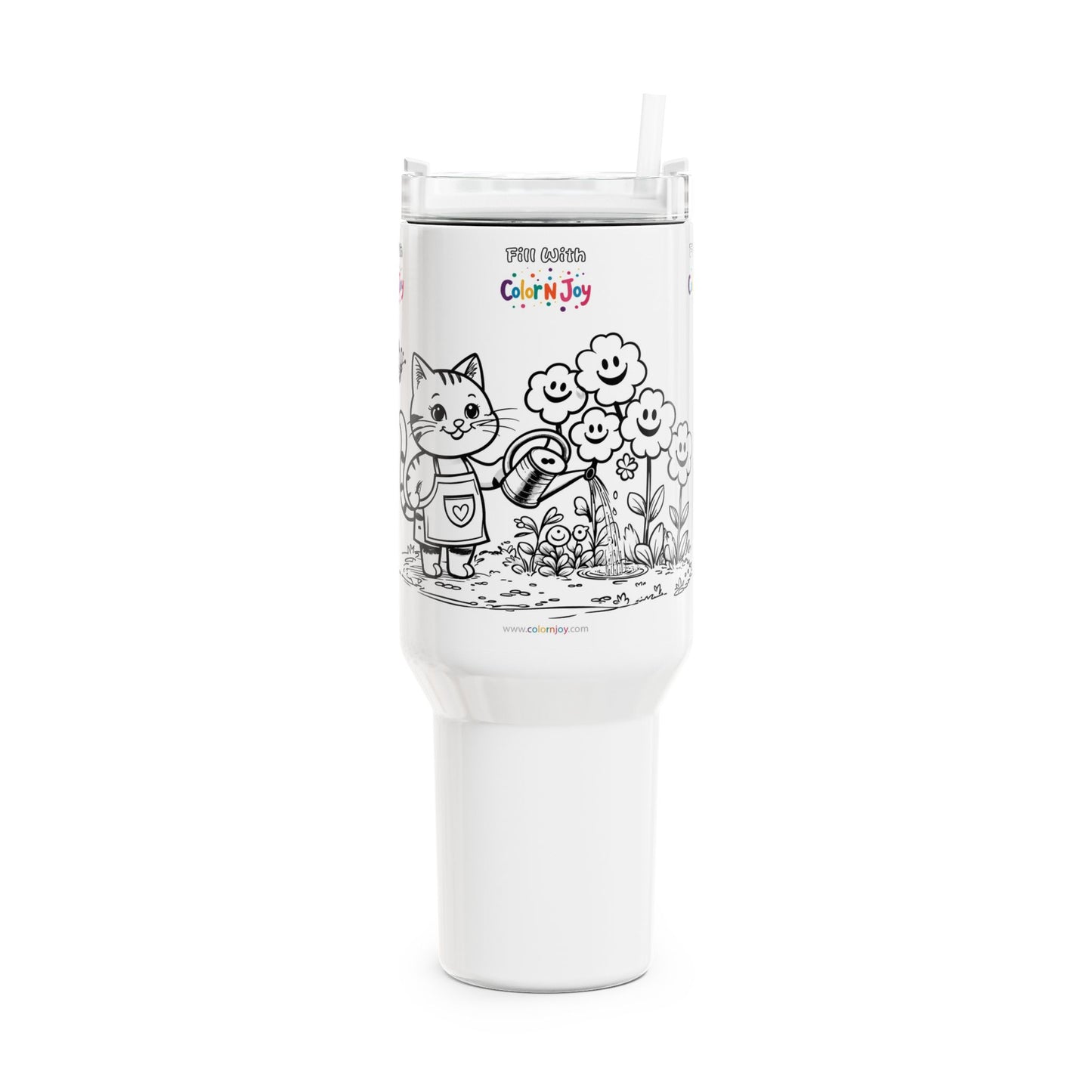 Kitty Scout Adventures Tumbler – Cute Everyday Scenes Travel Mug Gift