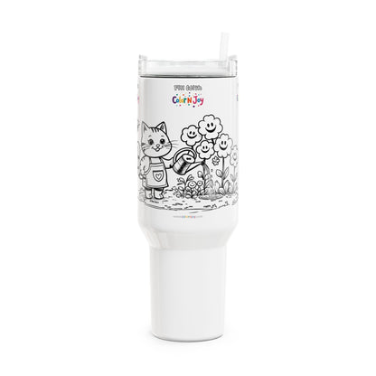 Kitty Scout Adventures Tumbler – Cute Everyday Scenes Travel Mug Gift