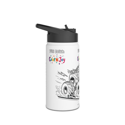 Blaze Coloring Water Bottle | Eco-Friendly Stainless Steel | Blaze Monster Machine Coloring Pages Free Download