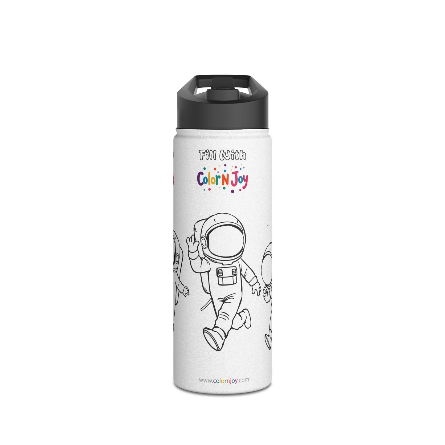 Among Us Coloring Water Bottle | Eco-Friendly Stainless Steel Drinkware | Impostor & Hats Theme | Reduces Screen Time