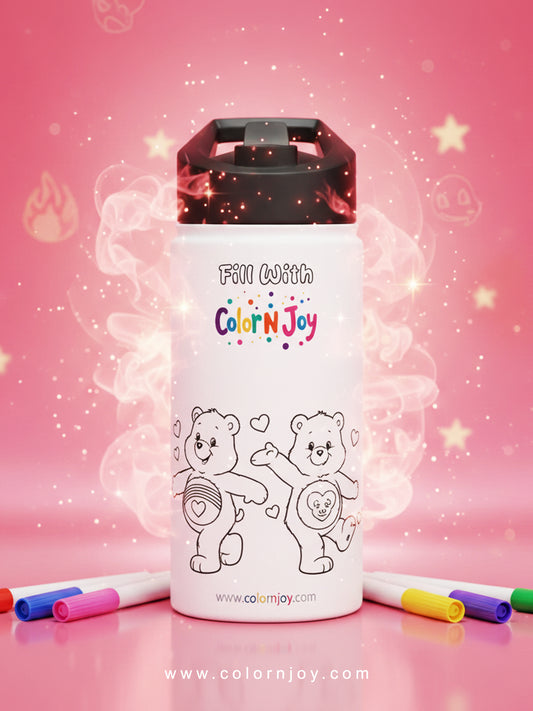 Chucky Coloring Water Bottle | Halloween Spooky Activity for Kids | Reusable Stainless Steel with Free Coloring Pages