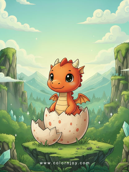 Fire Dragon Coloring Water Bottle | Kids Creative Stainless Steel Drinkware | Includes Coloring Pages Download